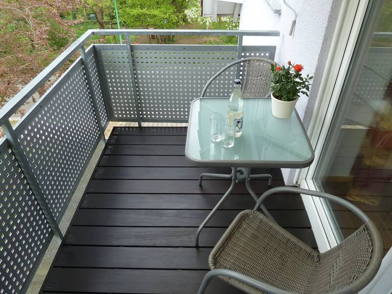 Der Balkon der Ferienwohnung Mühlerain.